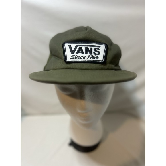 Vans Off The Wall Since 1966 Snapback Patch Hat Green Trucker Cap One‎ Size - Picture 1 of 6
